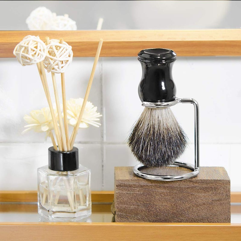 Grandslam Shave Brush Stand Stainless Steel for Badger Shaving Brushes Holder Height 2.8inch/7cm Space Saver - Image 4